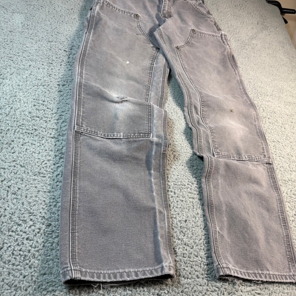 Carhartt Double Knee Jeans 30x32.5 Faded Thrashed Distressed Dungaree Fit - Picture 4 of 12